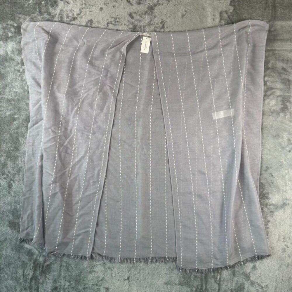 NWT Francescas Women's Kimono Grey Sheer Boho Shawl Beach Cover Up